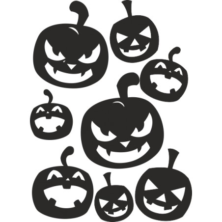 Sticker déco Hallo citrouilles