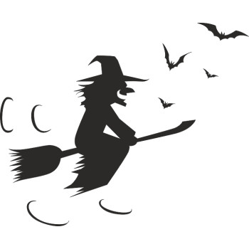 Sticker décoration Hallo sorcière
