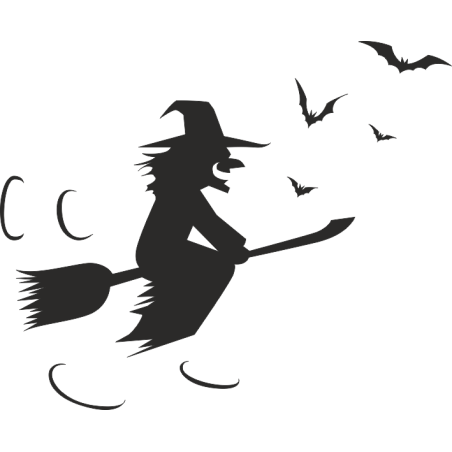 Sticker décoration Hallo sorcières