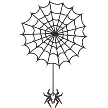 Sticker adhésif Hallo toile araignée