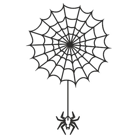 Sticker adhésif Hallo toile araignée