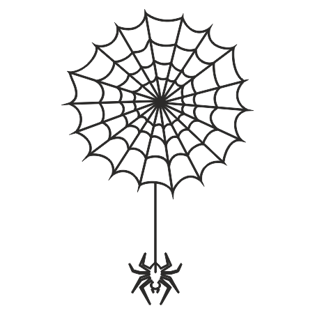 Sticker adhésif Hallo toile araignée