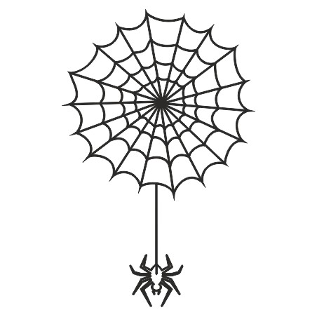 Sticker adhésif Hallo toile araignée