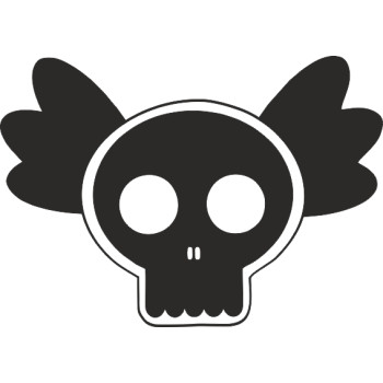 Sticker mural tête de mort bis