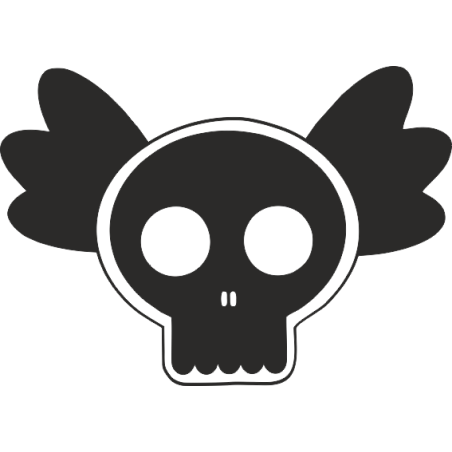 Sticker mural tête de mort bis