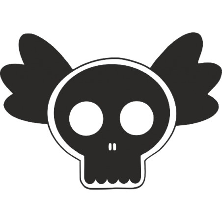 Sticker mural tête de mort bis