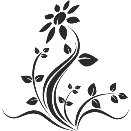 Sticker déco adhésive fleurs tournesol