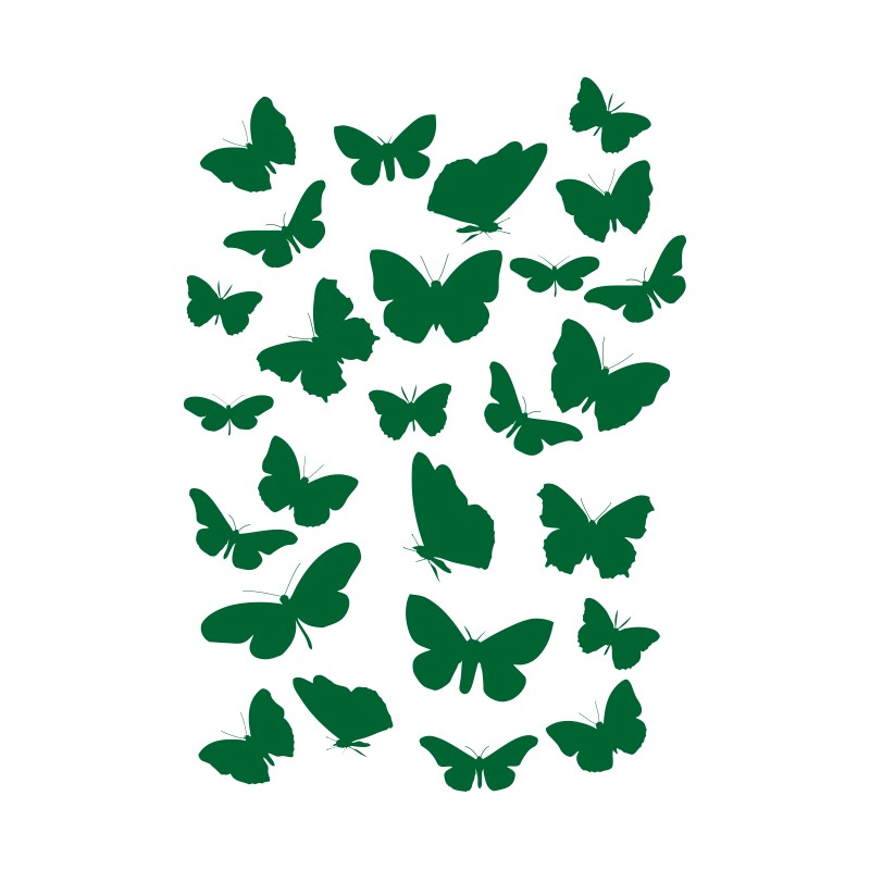 Sticker décoration planche papillons