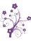Sticker vinyl adhésif fleurs