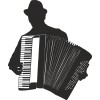 Sticker adhésif accordeoniste 2