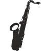 Sticker décoration adhésive saxophone
