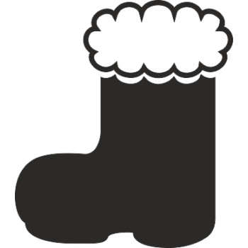 Sticker Noel botte de neige
