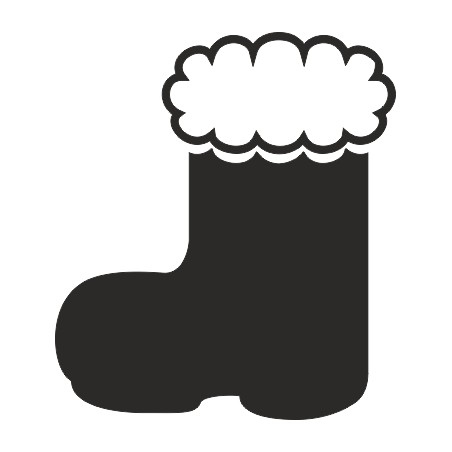 Sticker Noel botte de neige