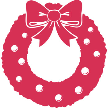 Sticker Noel couronne de noel