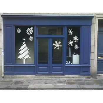 Sticker Noel pere noel et son traineau