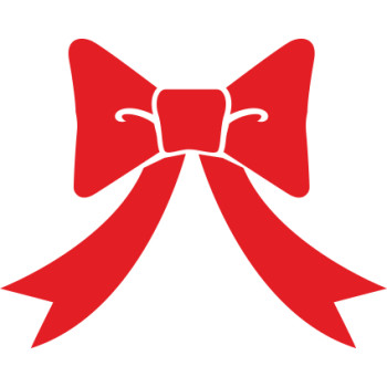 Sticker noel deco noeud cadeau