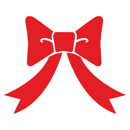 Sticker noel deco noeud cadeau