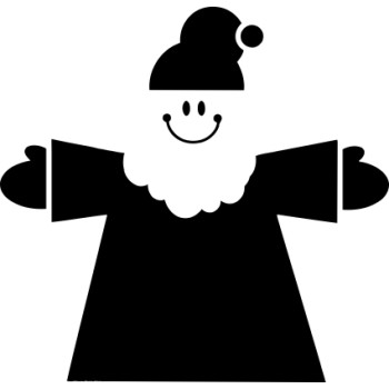 Sticker Noel Père Noel rigolard