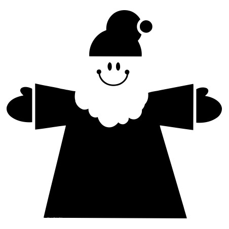 Sticker Noel Père Noel rigolard