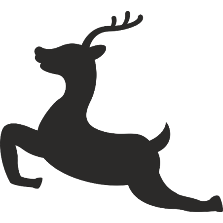 Sticker Noel renne bondissant
