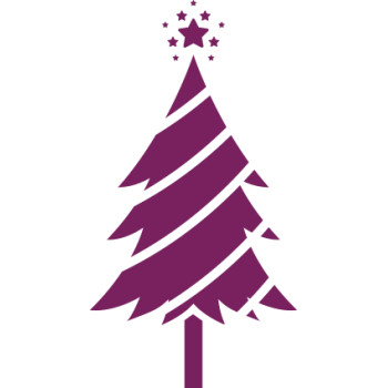 Sticker Noel sapin + étoiles