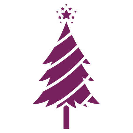 Sticker Noel sapin + étoiles