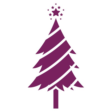 Sticker Noel sapin + étoiles