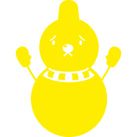 Sticker Noel Bonhomme neige