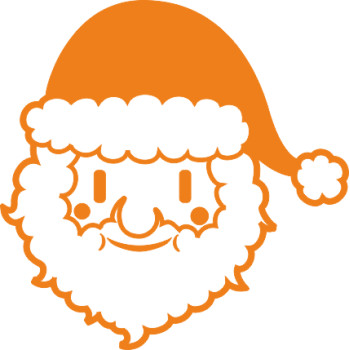 Sticker Noel tete père noel