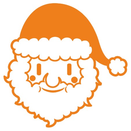 Sticker Noel tete père noel