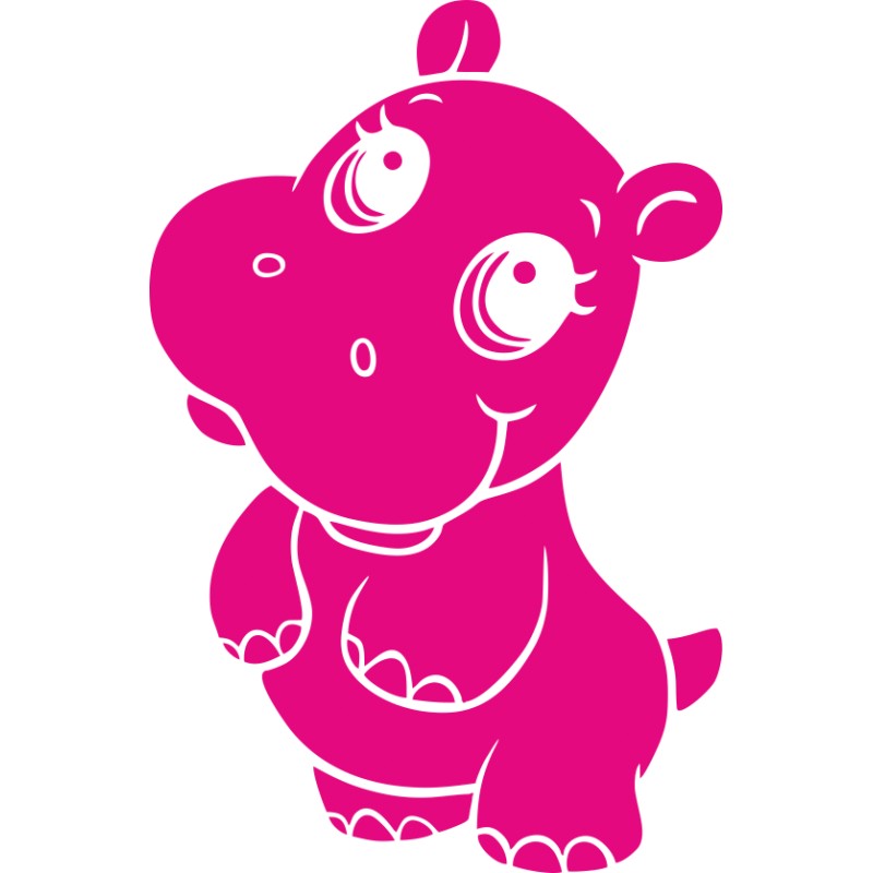 Sticker adhésif bébé hippo