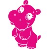 Sticker adhésif bébé hippo