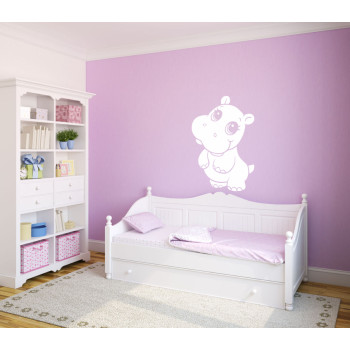 Sticker adhésif bébé hippo