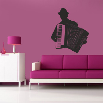 Sticker adhésif accordeoniste 2