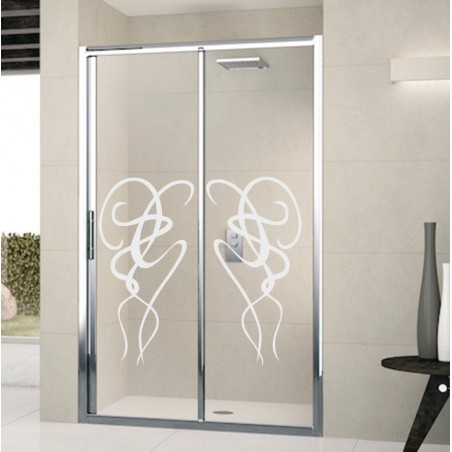 Décoration sur vitre volutes