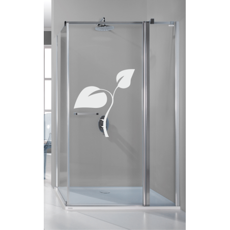 Décoration vitre feuilles 