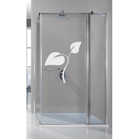 Décoration vitre feuilles 