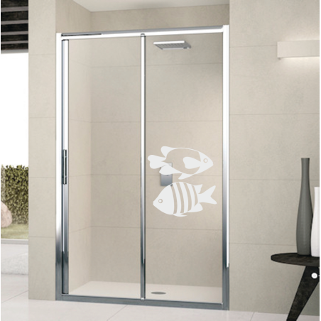 Stickers salle de bain 2 poissons