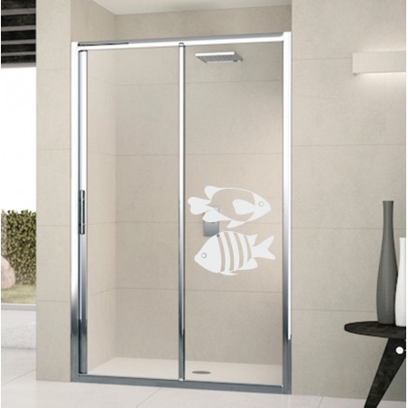 Stickers salle de bain 2 poissons