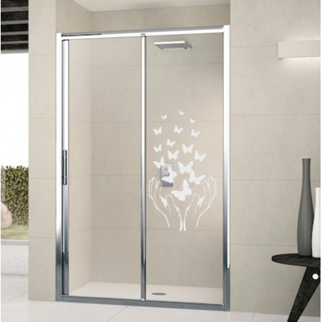 Sticker de vitre envolée papillons