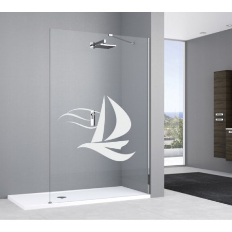 Sticker vitre douche voilier
