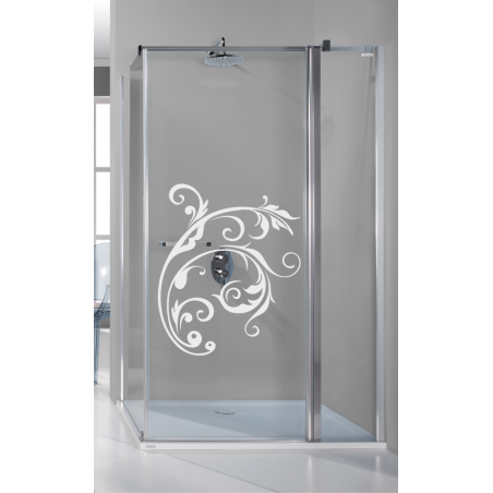 Autocollant porte de douche ornement
