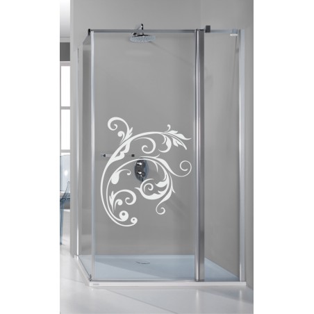 Autocollant porte de douche ornement