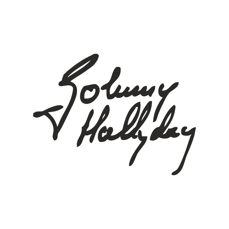 sticker autocollant Johnny Hallyday