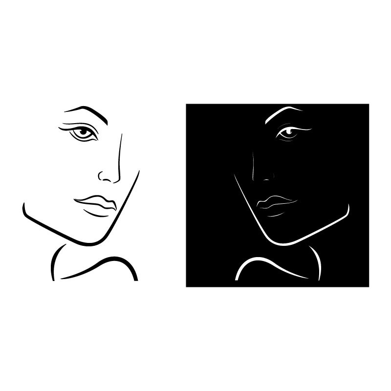 Sticker décoration murale Face à face