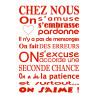 Sticker décoration murale Chez Nous