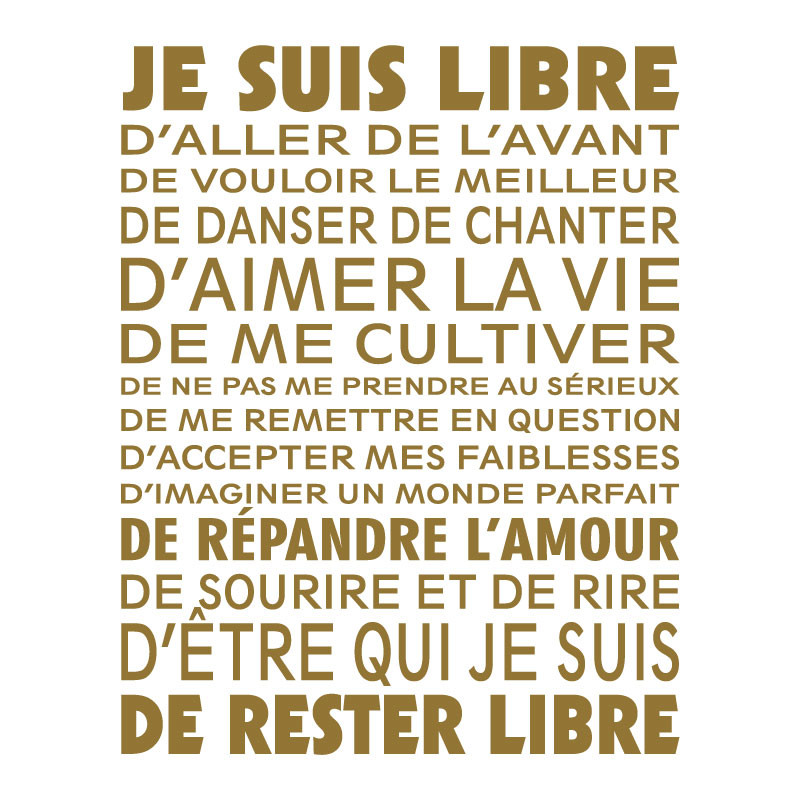 Autocollant je suis libre