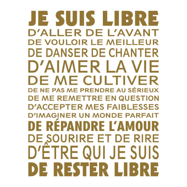 Autocollant je suis libre
