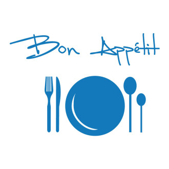 sticker vinyle autocollant bon appétit