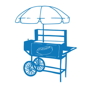 Sticker décoration Stand Hot Dog